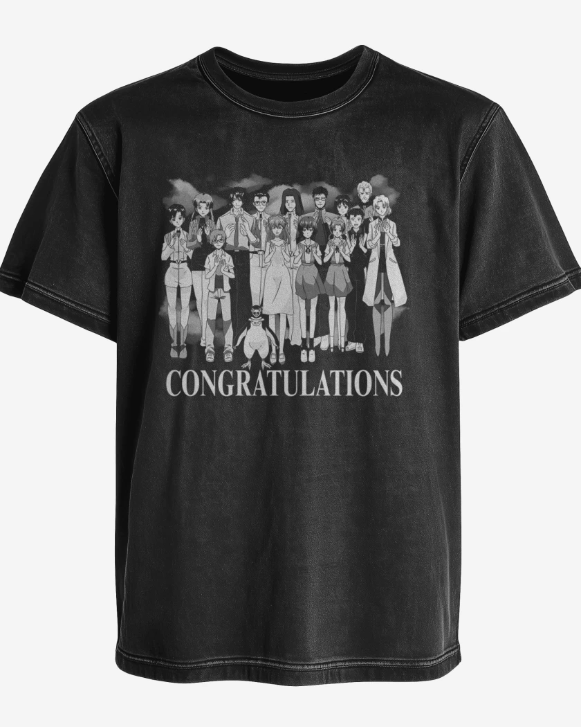 Polera desgastada Congratulations Shinji