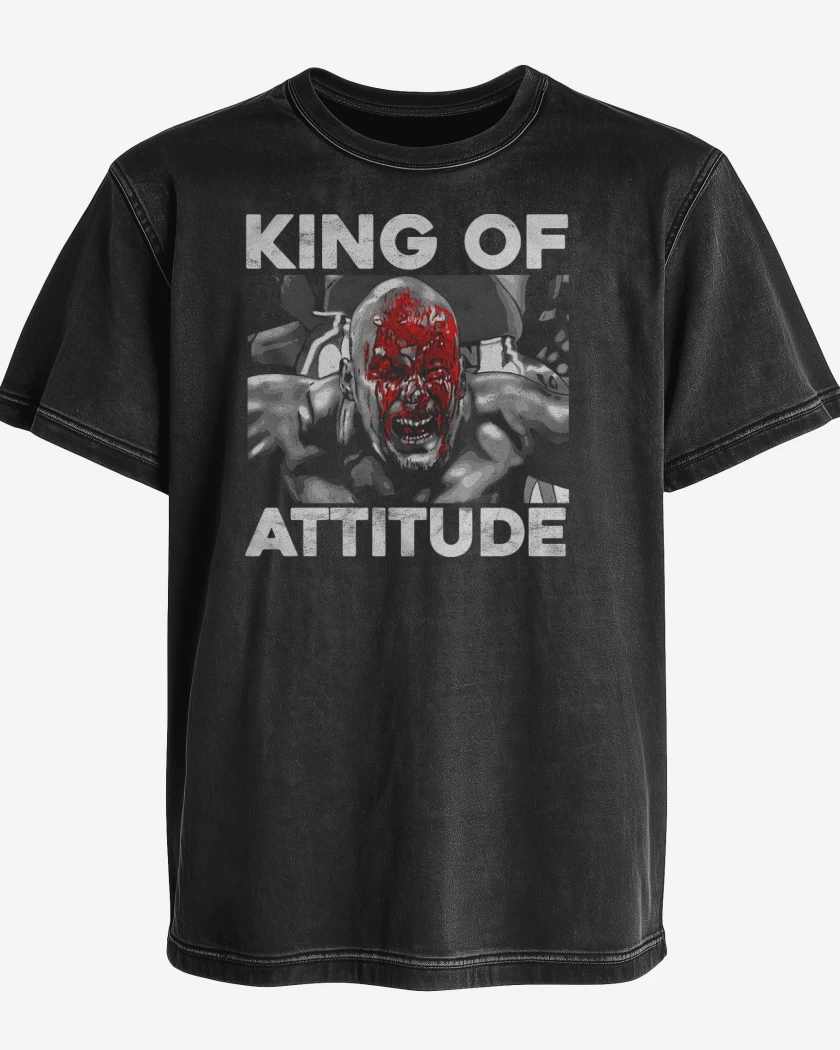 Polera desgastada King of Attitude
