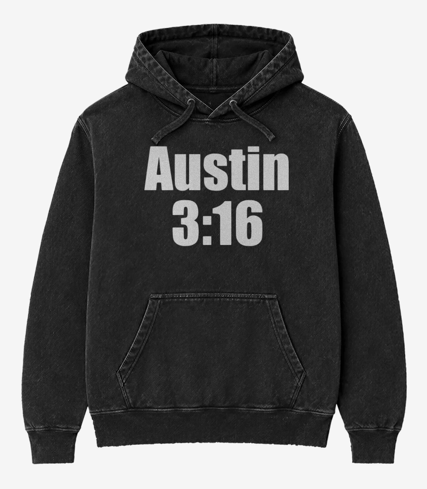 Poleron Canguro Acid Wash Negro de Austin 316