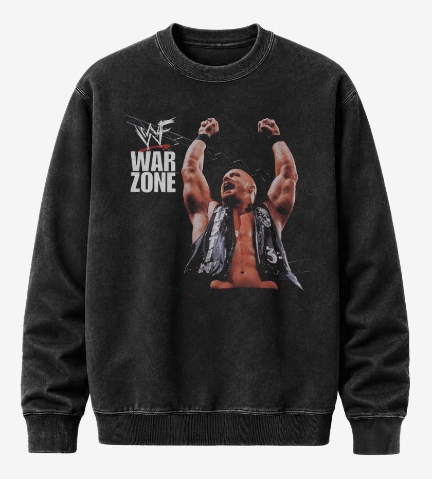 Poleron Polo Acid Wash Negro de War Zone 