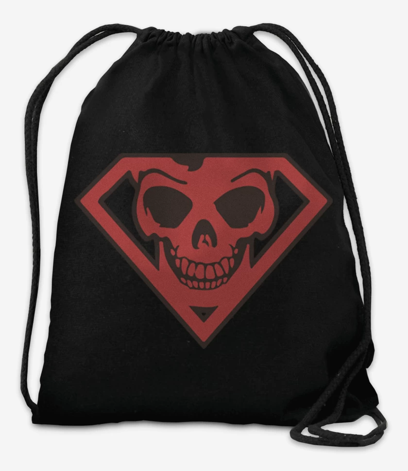 Mochila Negro de Superman skull