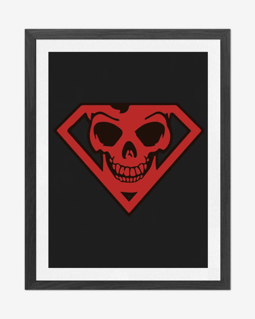 Cuadro decorativo Superman skull
