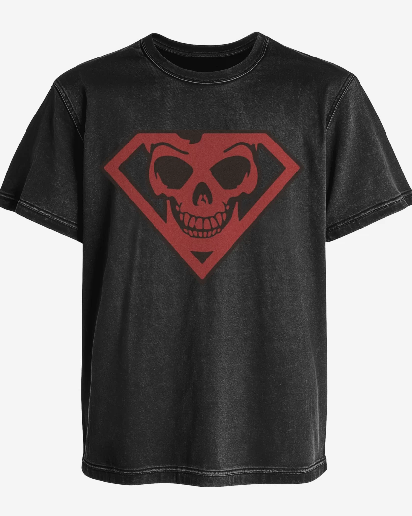 Polera desgastada Superman skull