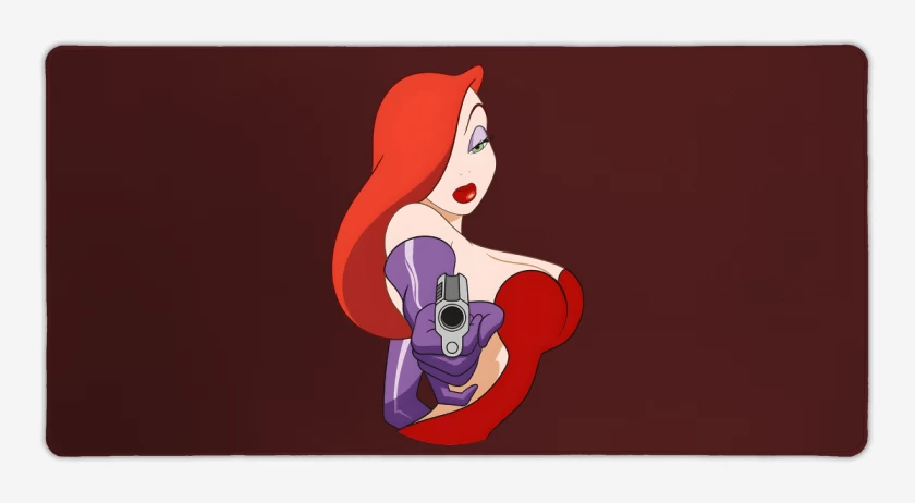 Mouse pad Gamer Burdeo de Jessica Rabbit