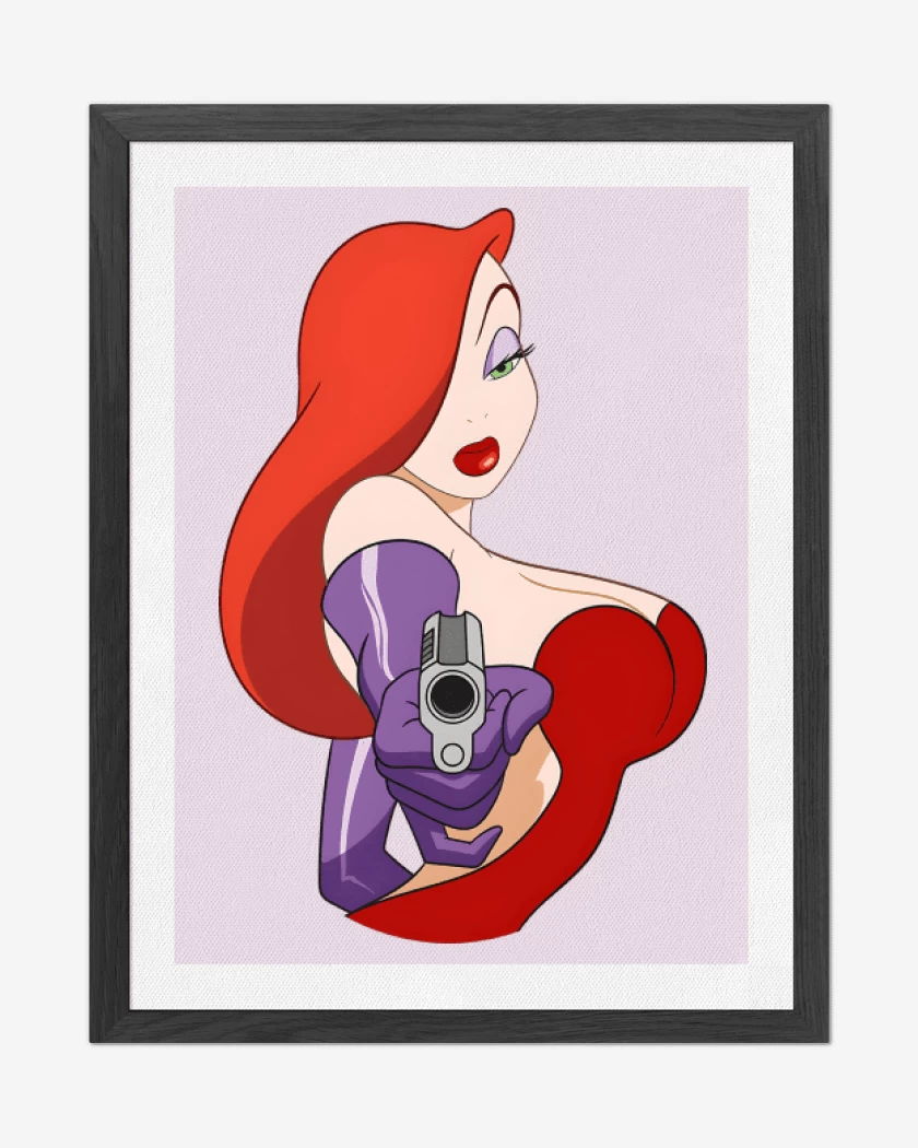 Cuadro decorativo Rosa Pastel de Jessica Rabbit