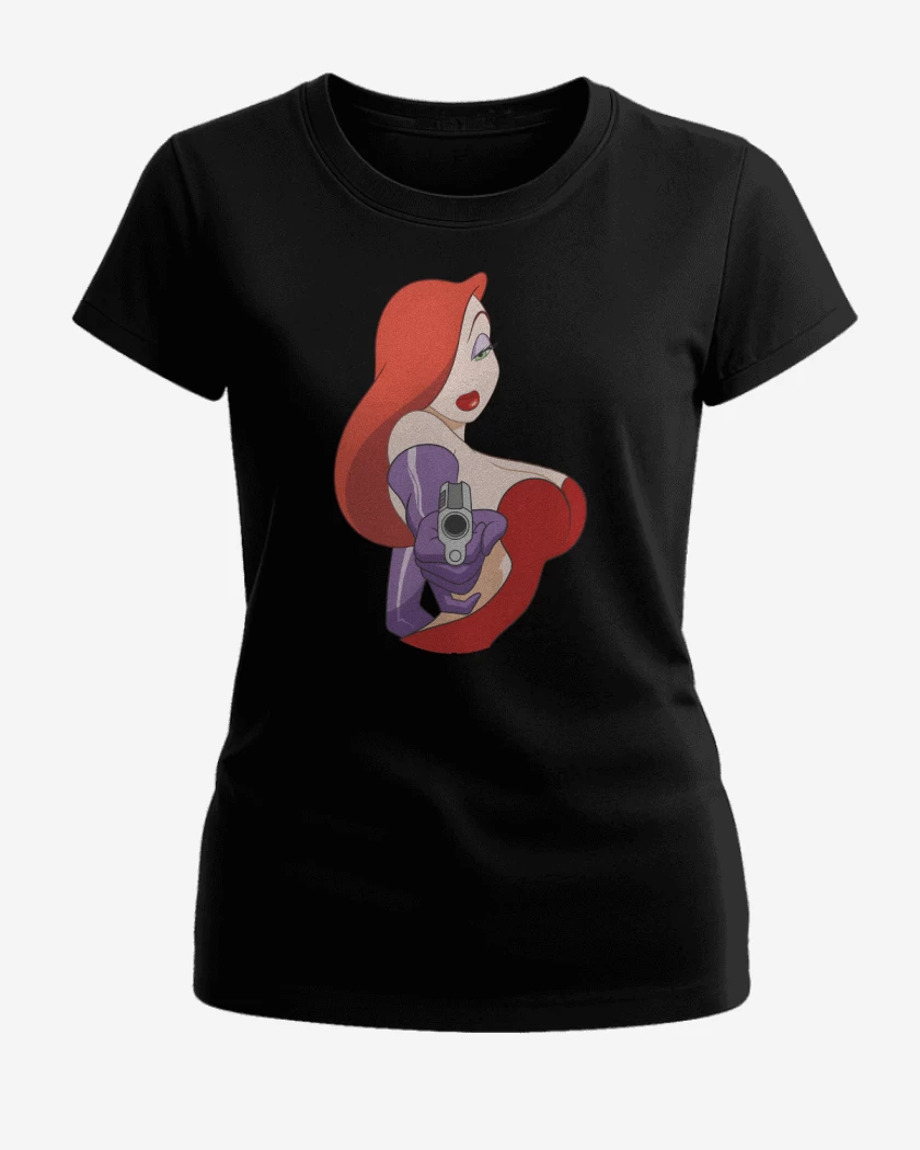 Polera de Mujer Negro de Jessica Rabbit