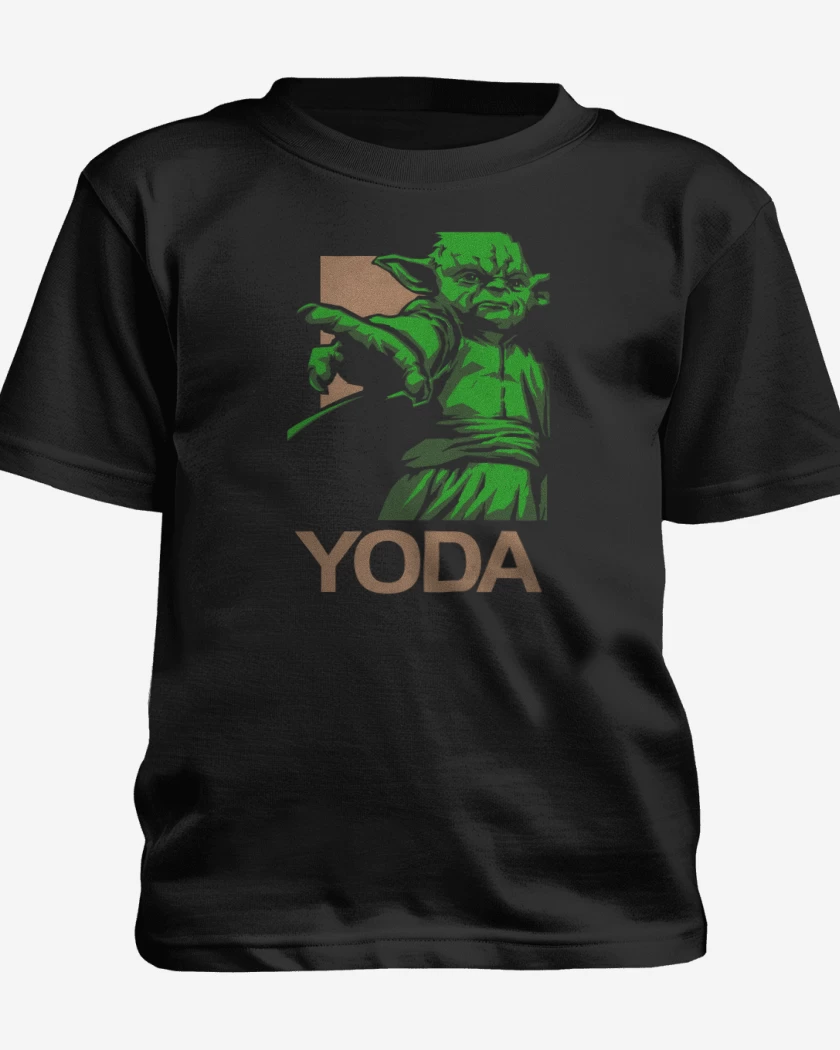 Polera de niño Negro de Yoda brigido