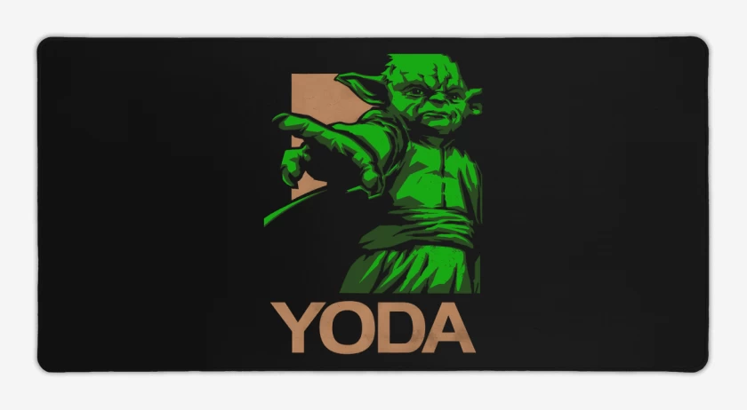 Mouse pad Gamer Negro de Yoda brigido