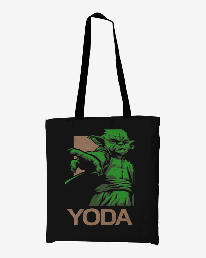 Totebag Negro de Yoda brigido