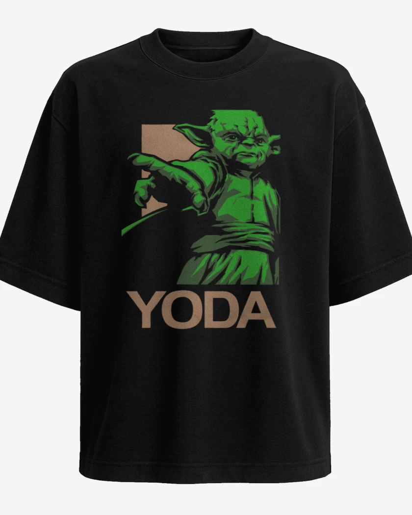 Polera Oversize Negro de Yoda brigido
