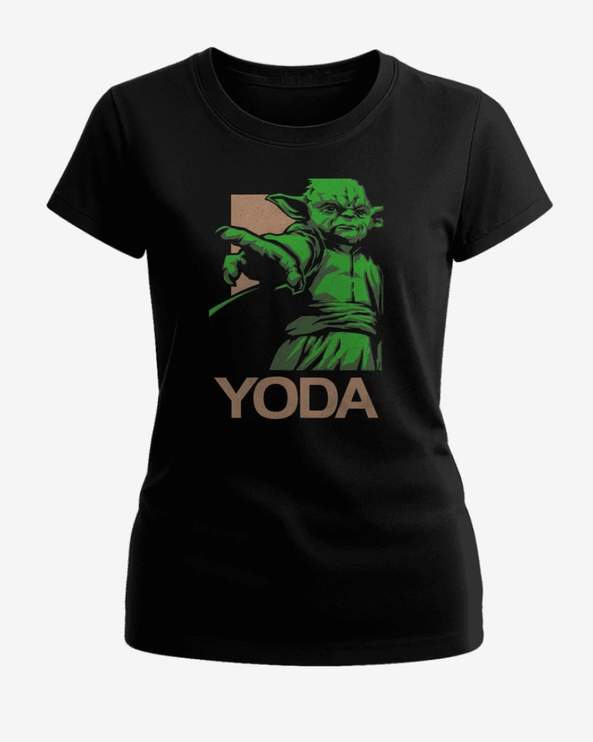 Polera de Mujer Negro de Yoda brigido