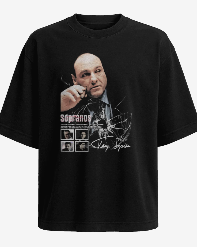 Polera Oversize Negro de Tony Soprano