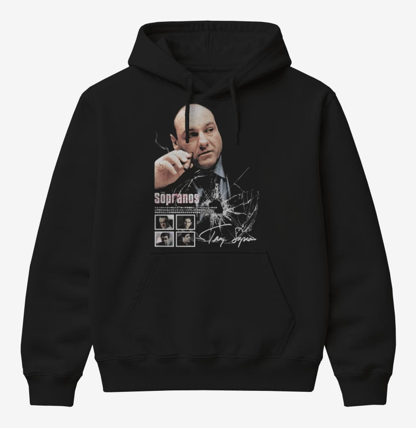 Poleron Canguro básico Negro de Tony Soprano