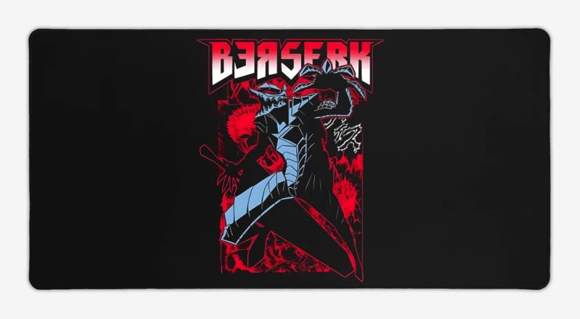 Mouse pad Gamer Negro de Guts Berserk