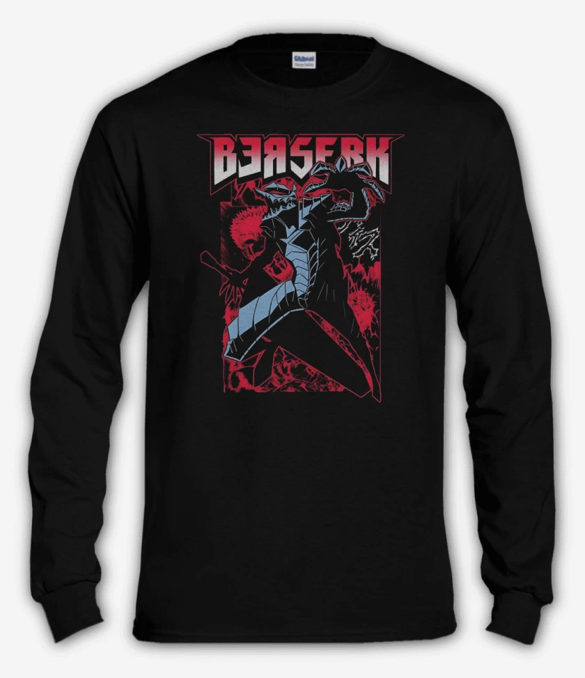 Polera manga larga Negro de Guts Berserk