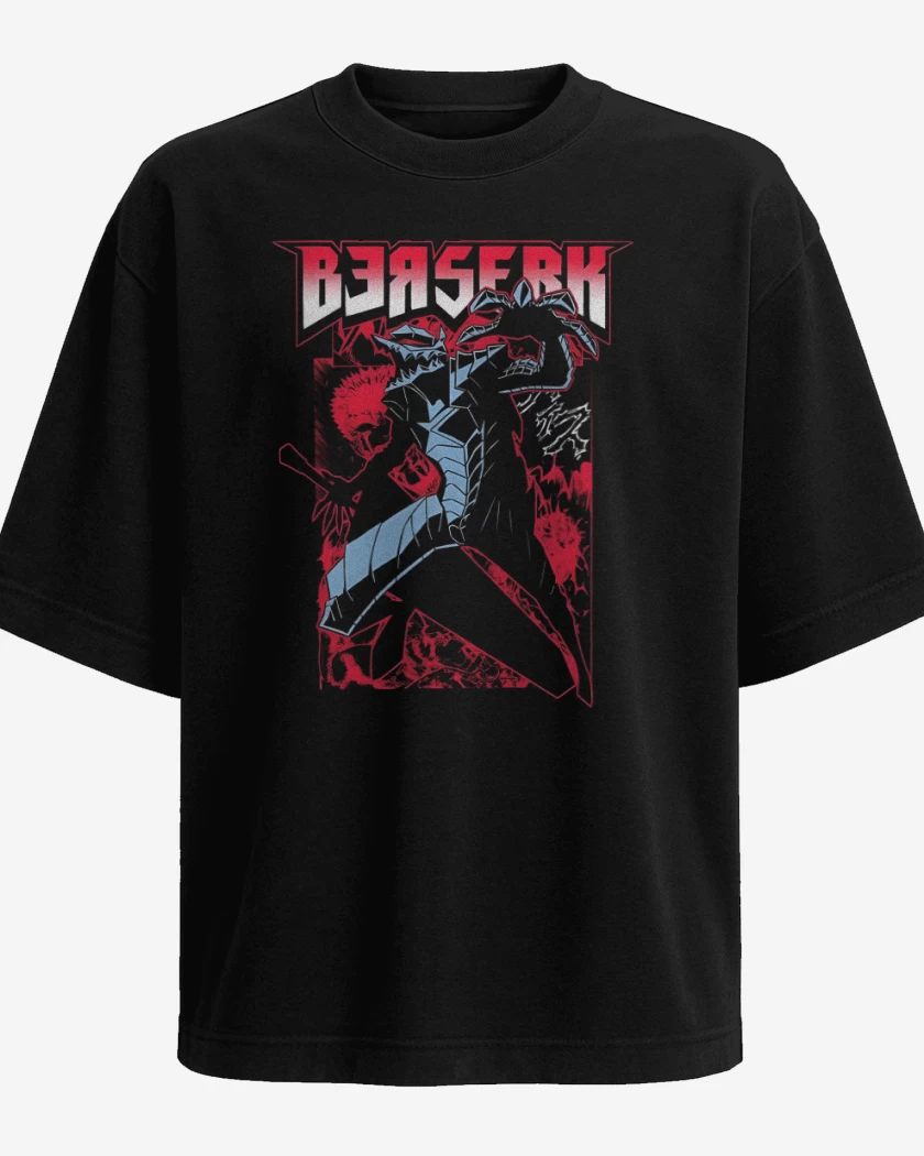 Polera Oversize Negro de Guts Berserk