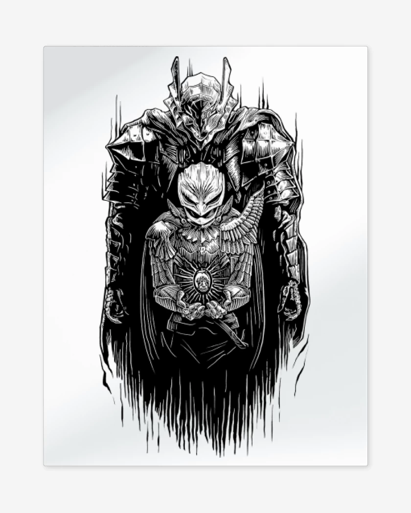 Print metalico Blanco de Swordsman & Hawk