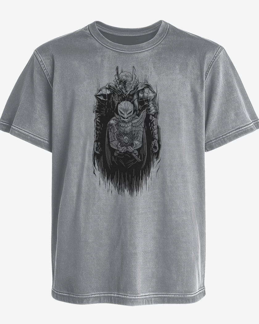 Polera desgastada Gris Melange de Swordsman & Hawk