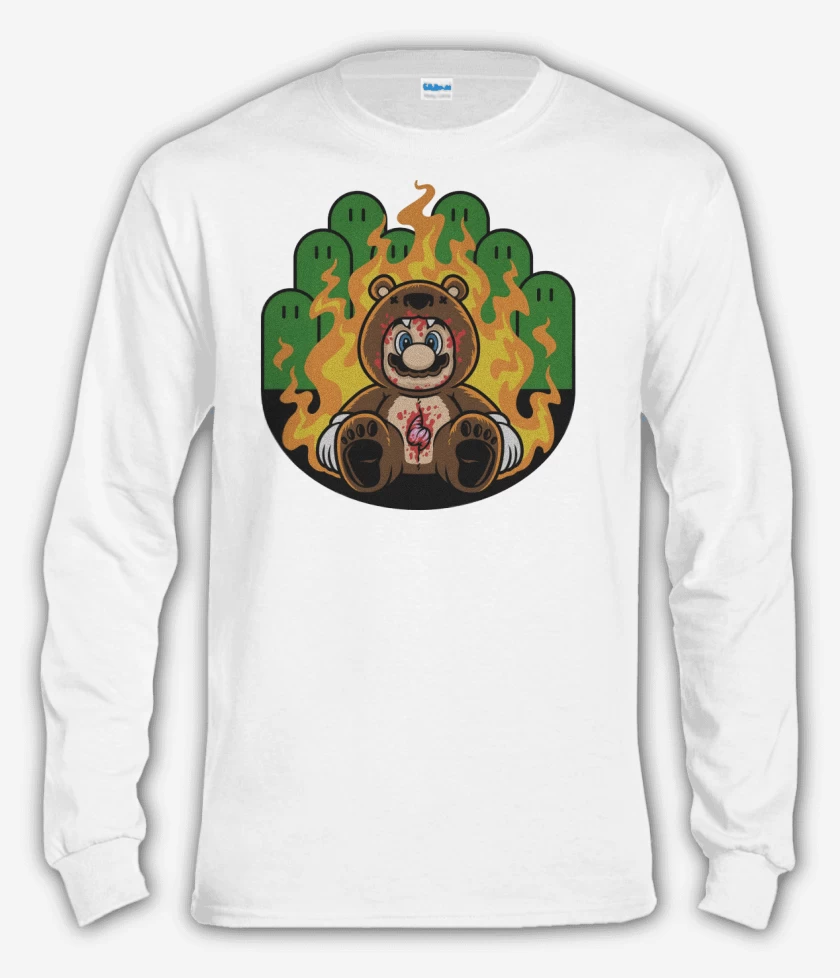 Polera manga larga Blanco de Bigotesommar