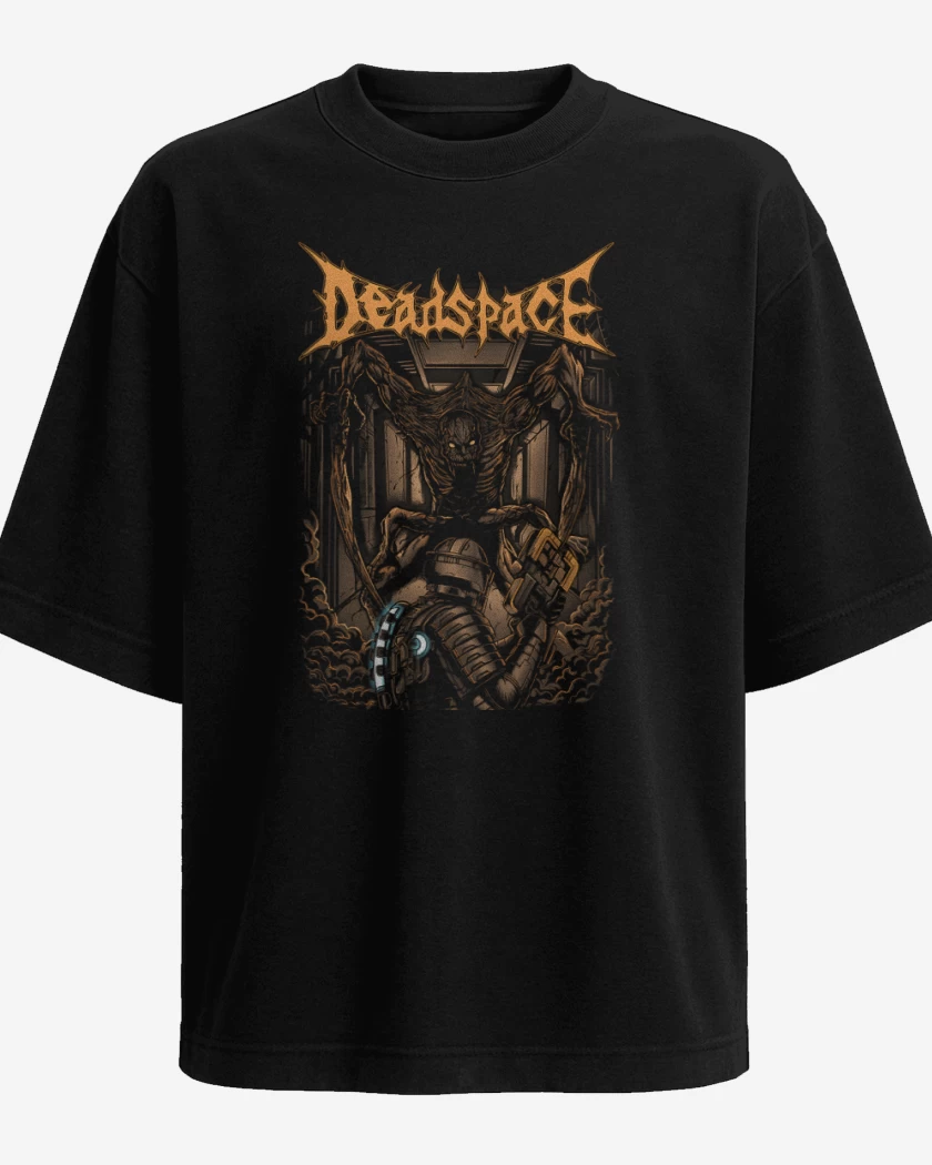 Polera Oversize Negro de Dead Space Remake