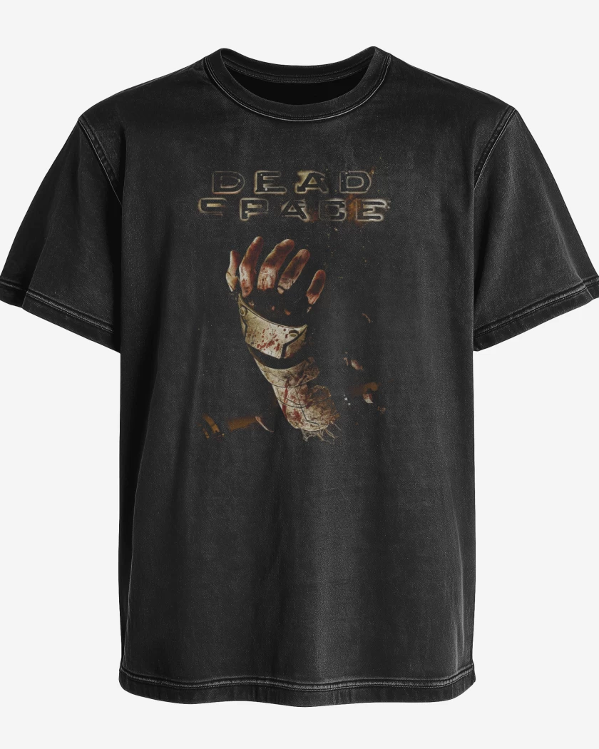 Polera desgastada Negro de Dead Space