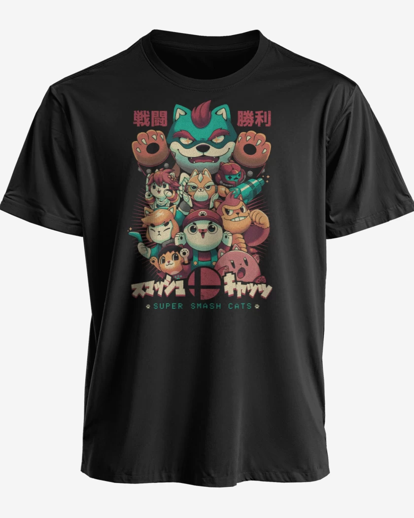 Polera premium Negro de Super Neko Smash