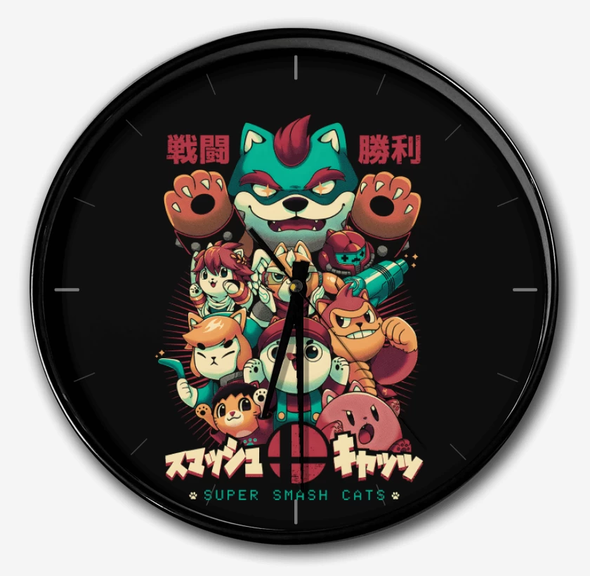 Reloj Negro de Super Neko Smash