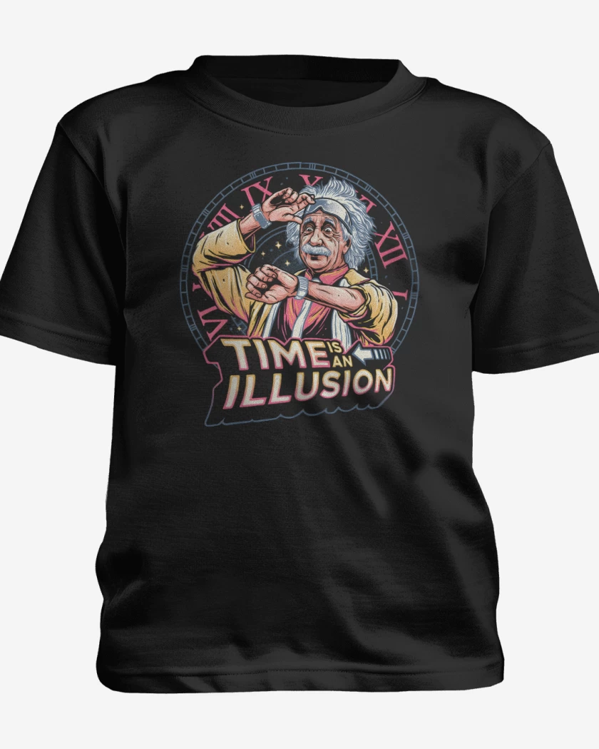 Polera de niño Negro de El Tiempo es una Ilusión
