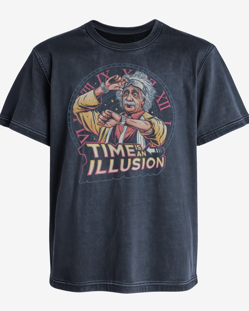 Polera desgastada El Tiempo es una Ilusión