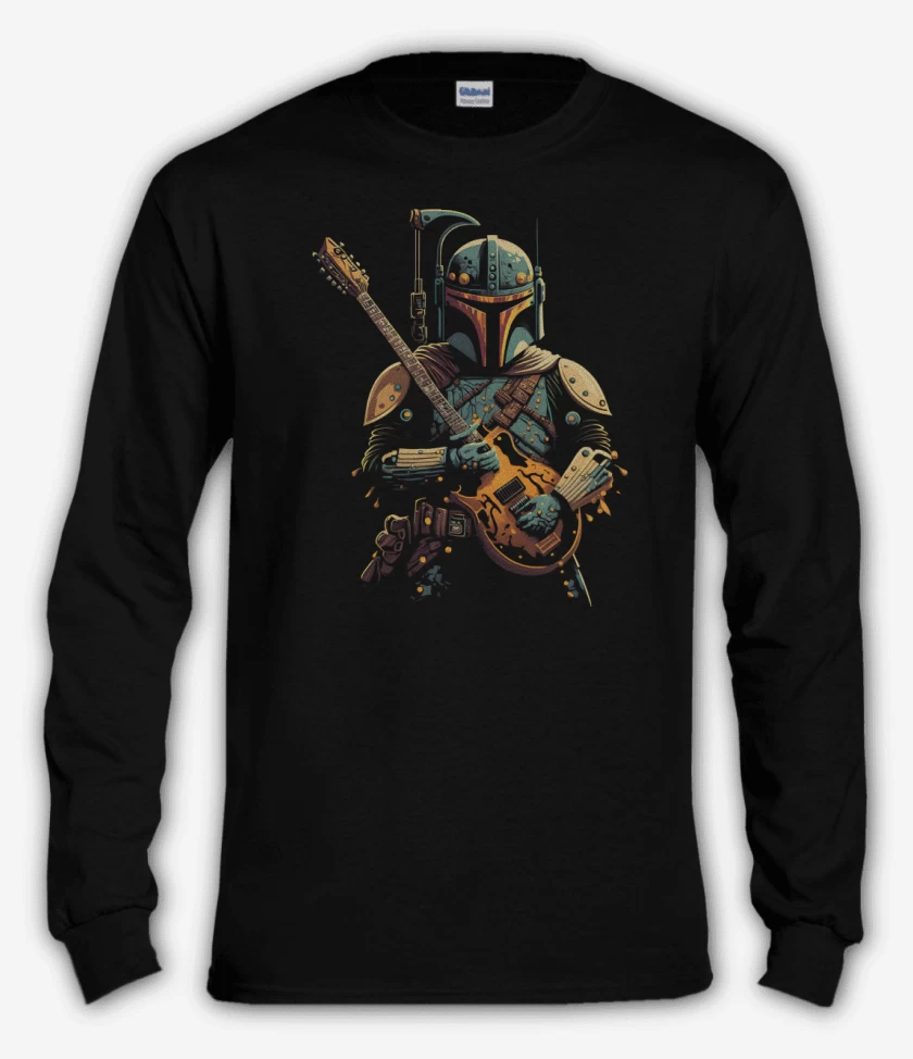 Polera manga larga Negro de Guitarlorian