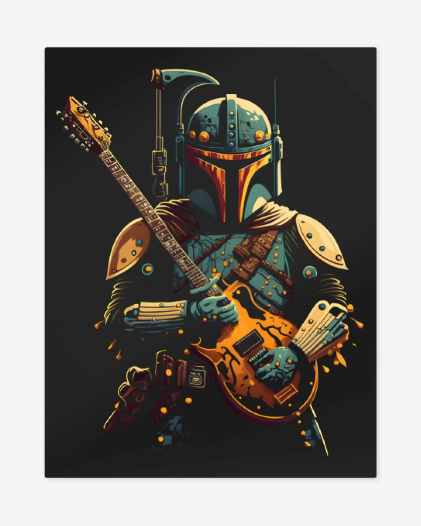 Print metalico Negro de Guitarlorian