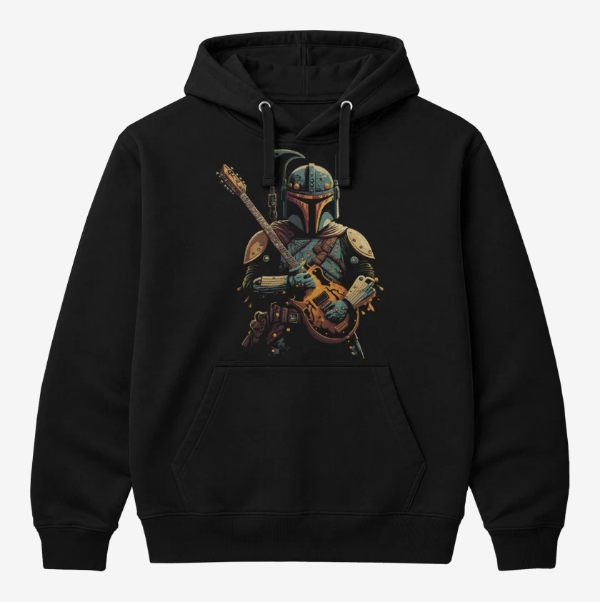 Polerón Canguro Negro de Guitarlorian