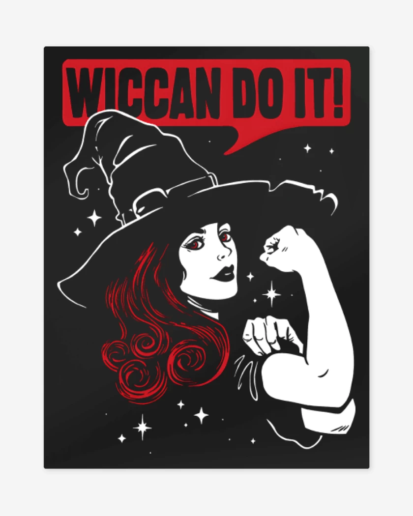 Print metalico Negro de Wiccan Do It