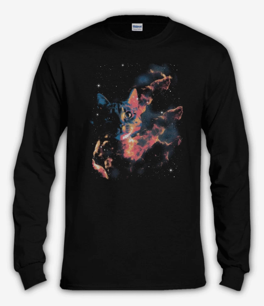 Polera manga larga Negro de Neko Espacial