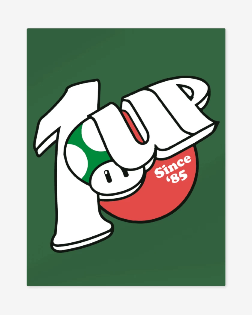 Print metalico Verde jade de 1 UP