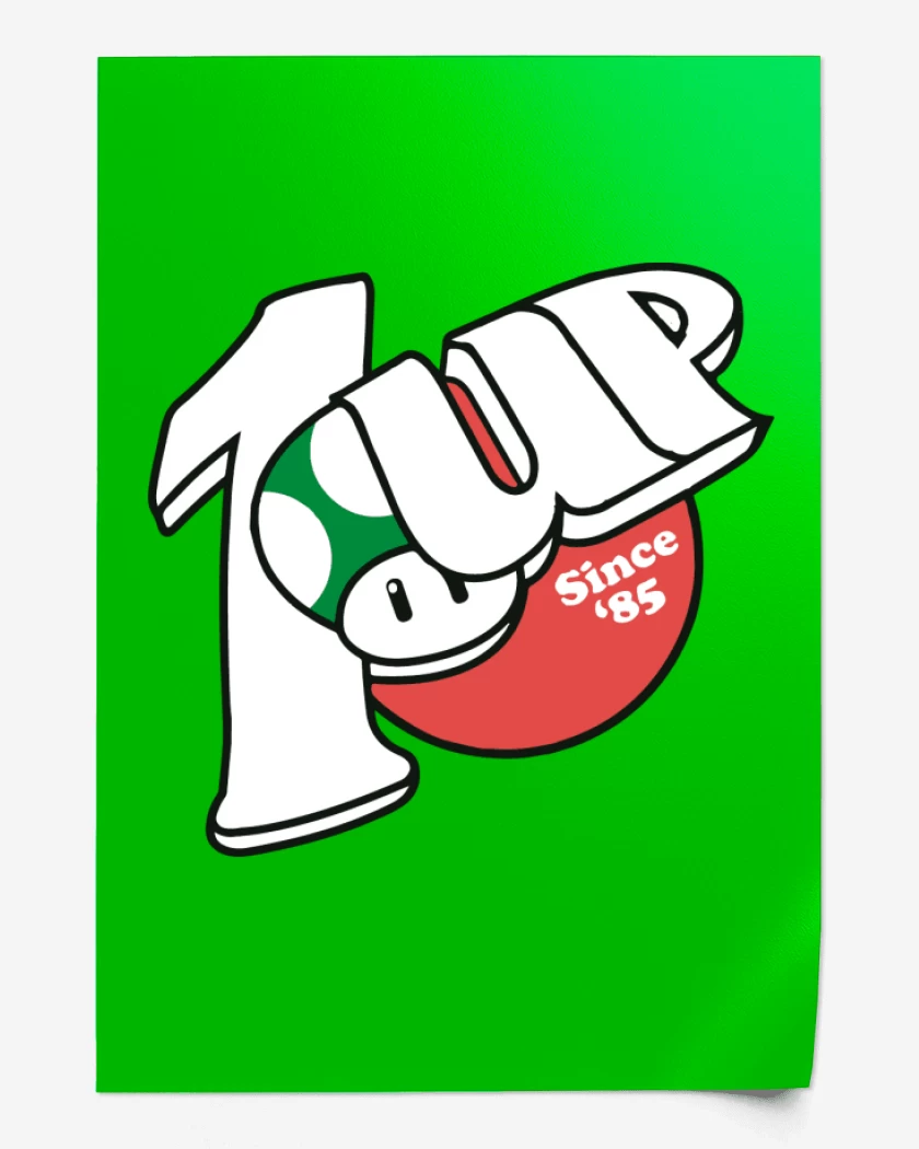 Print Verde jade de 1 UP