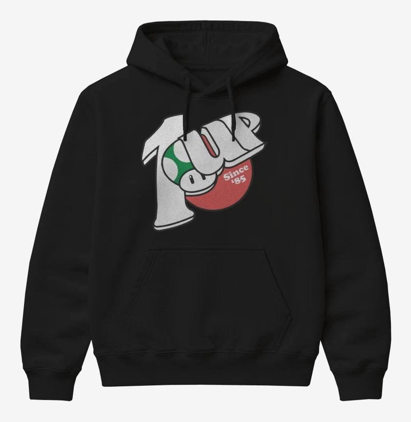 Poleron Canguro básico Negro de 1 UP