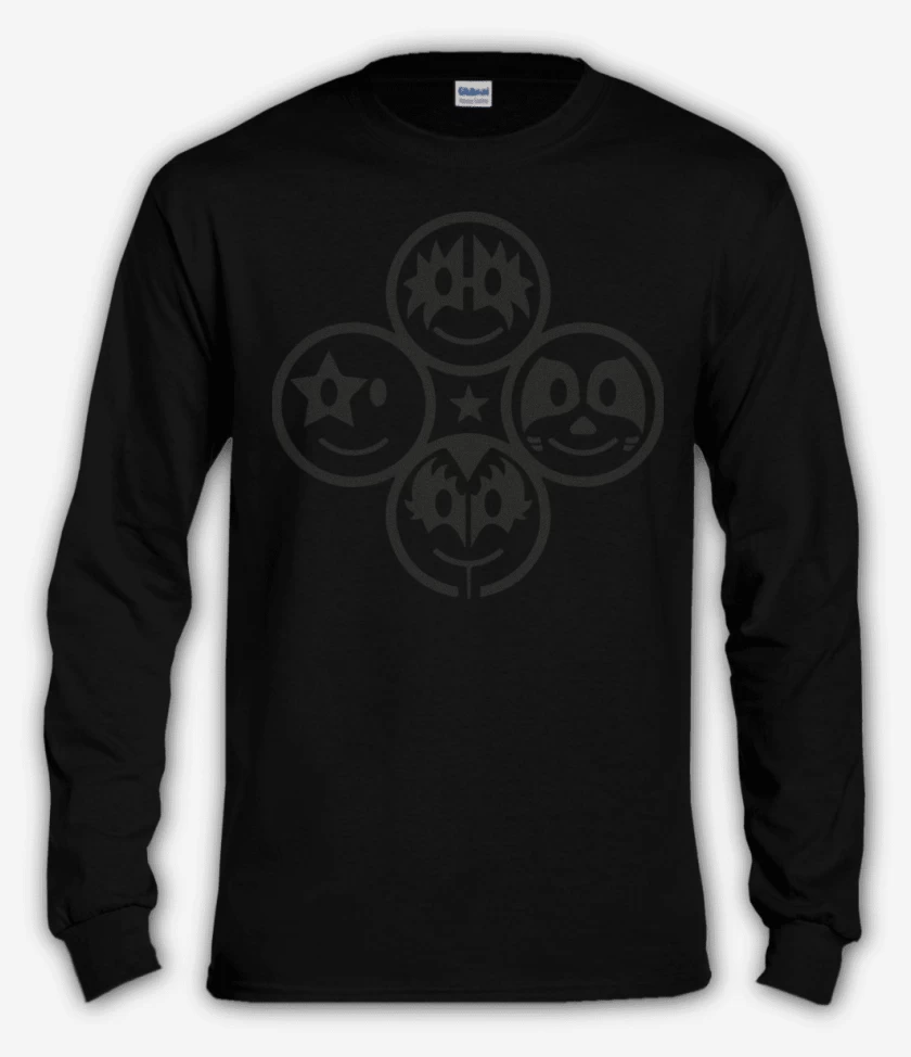 Polera manga larga Negro de Kiss