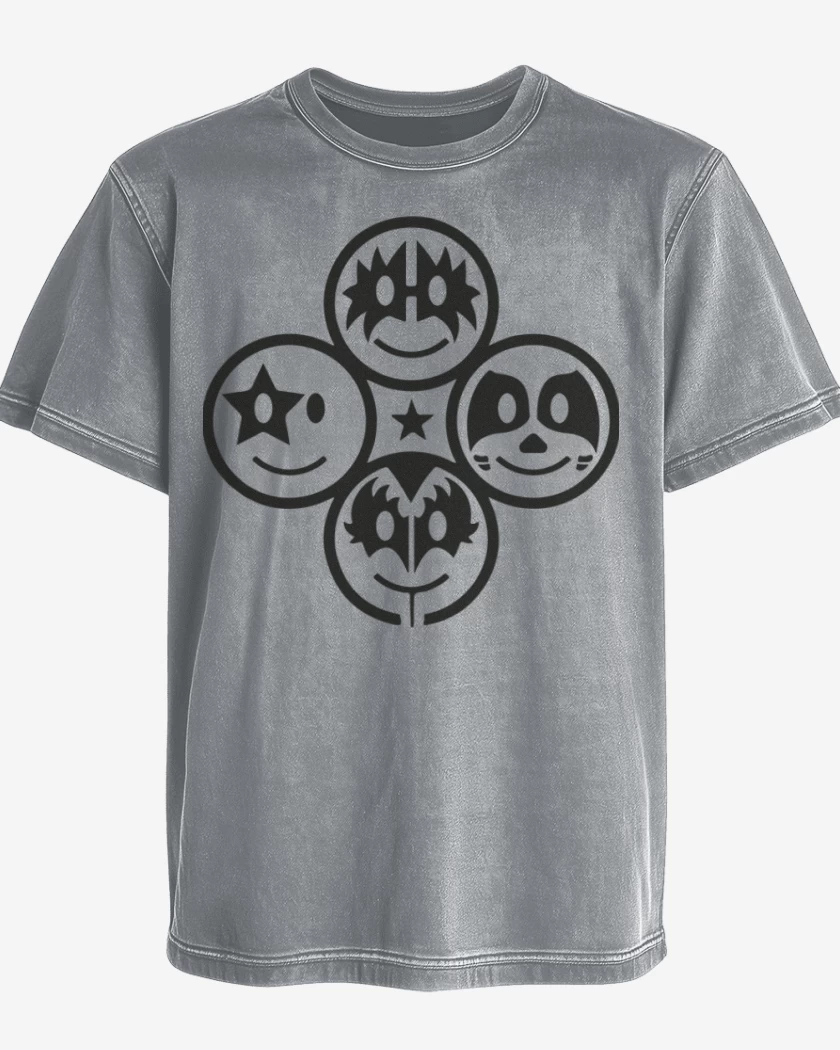 Polera desgastada Gris Melange de Kiss