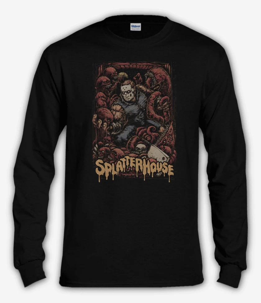Polera manga larga Negro de Splatterhouse