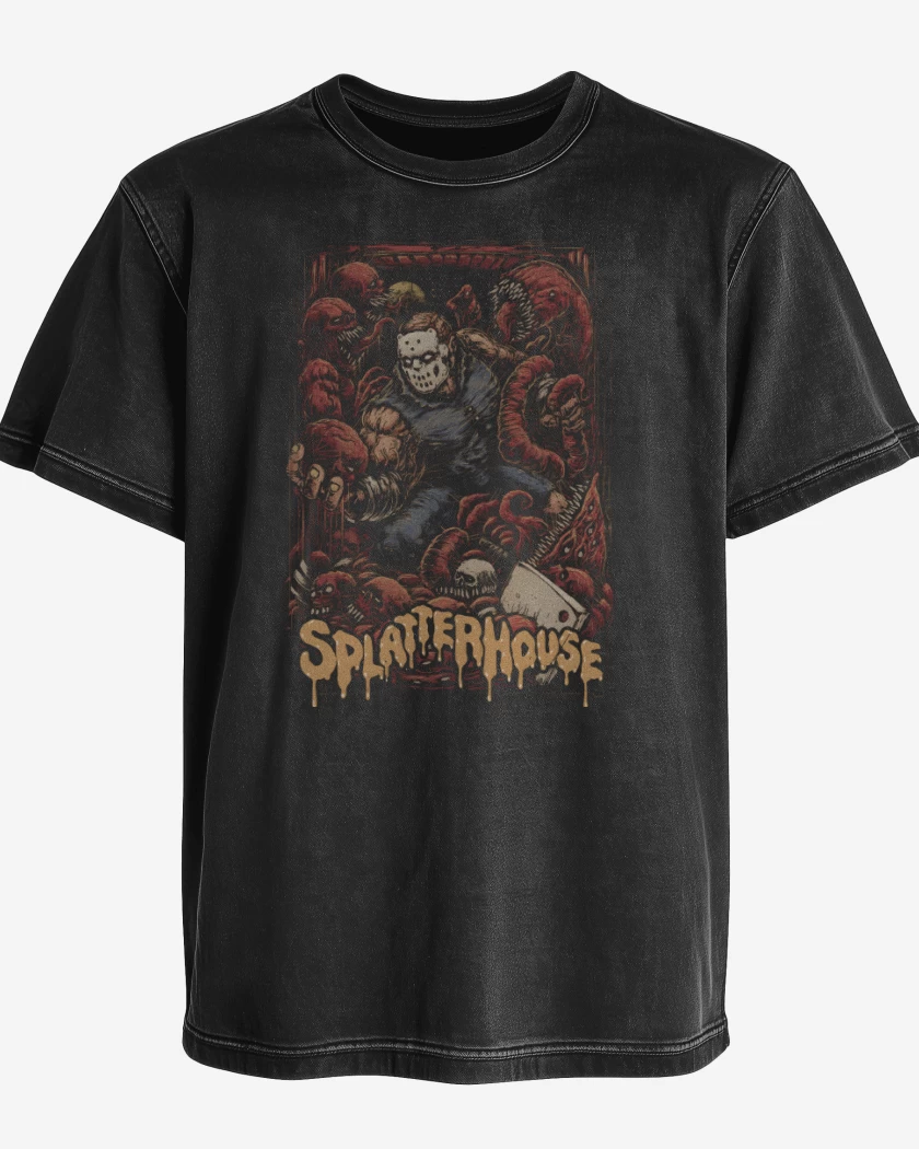 Polera desgastada Negro de Splatterhouse