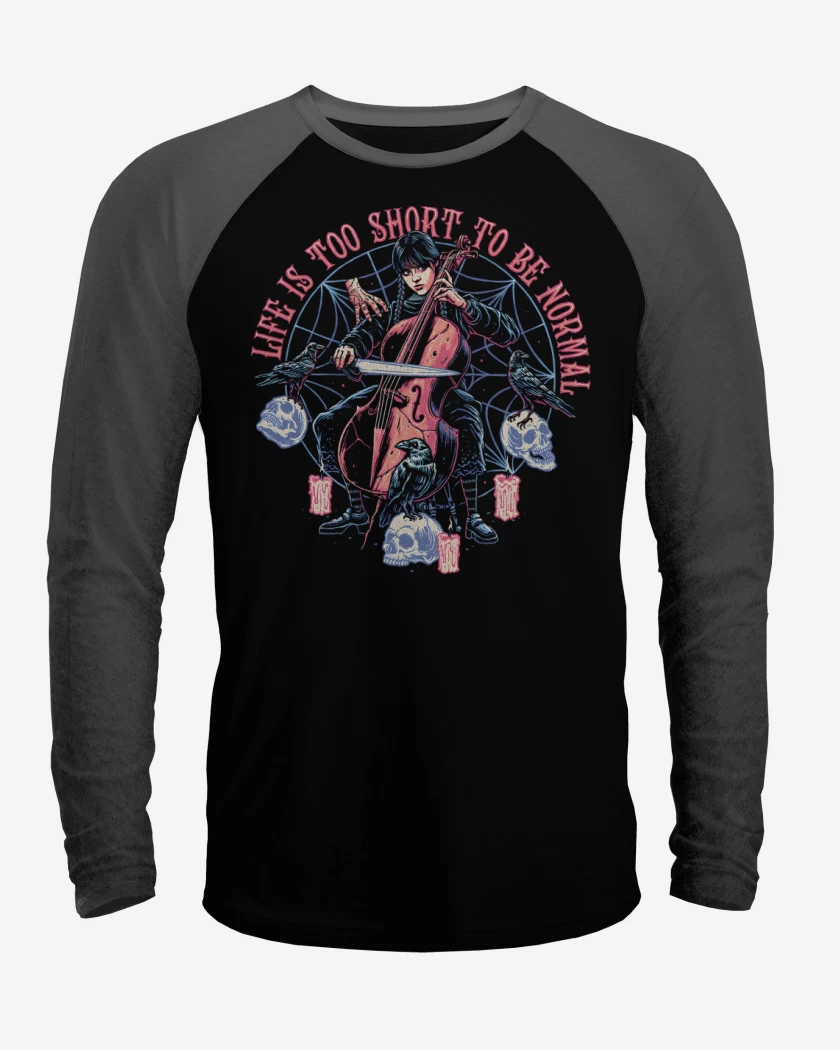 Polera Raglan La Vida es Corta para ser Normal