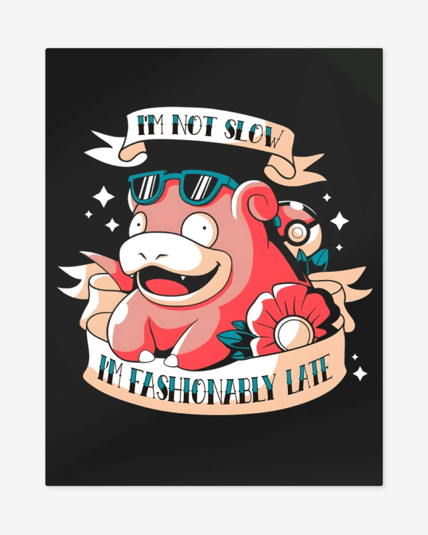 Print metalico Negro de Im Not Slow