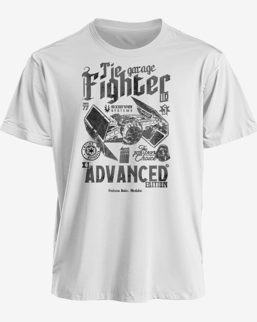 Polera premium Blanco de TIE Hunter Garage