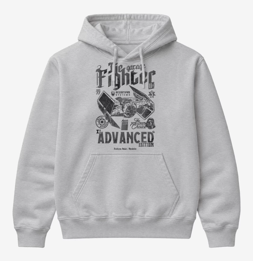 Poleron Canguro básico Gris Melange de TIE Hunter Garage
