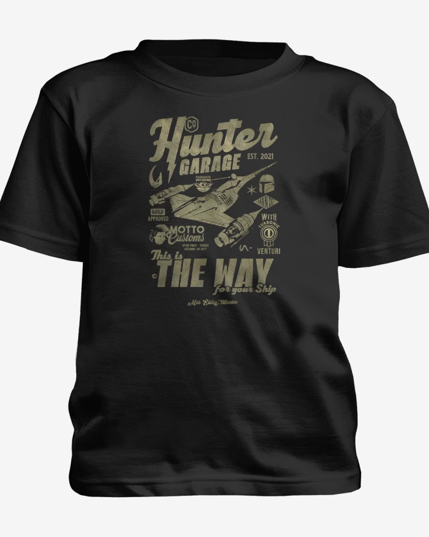 Polera de niño Negro de Hunter Garage