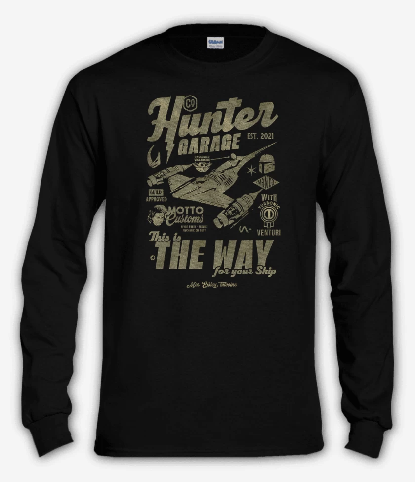 Polera manga larga Negro de Hunter Garage