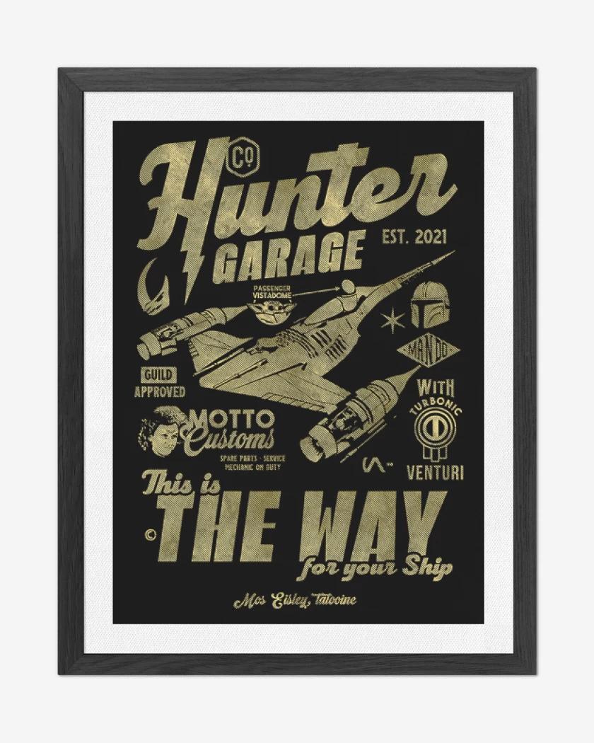 Cuadro decorativo Negro de Hunter Garage