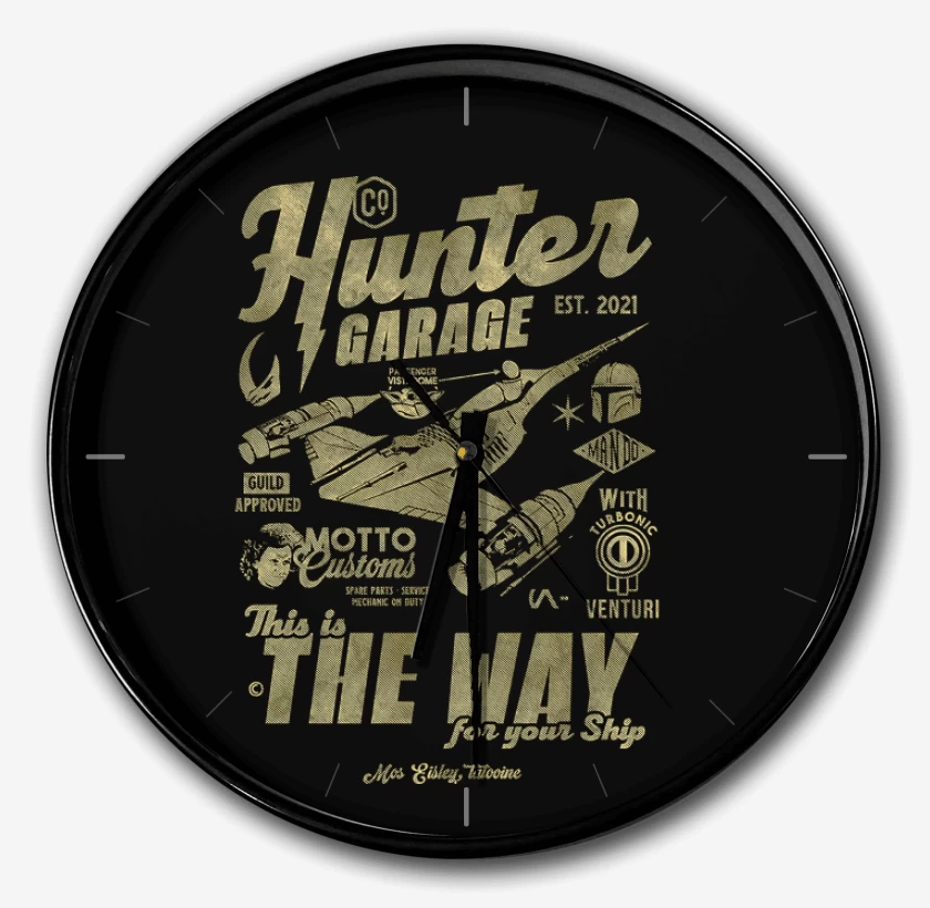 Reloj Negro de Hunter Garage