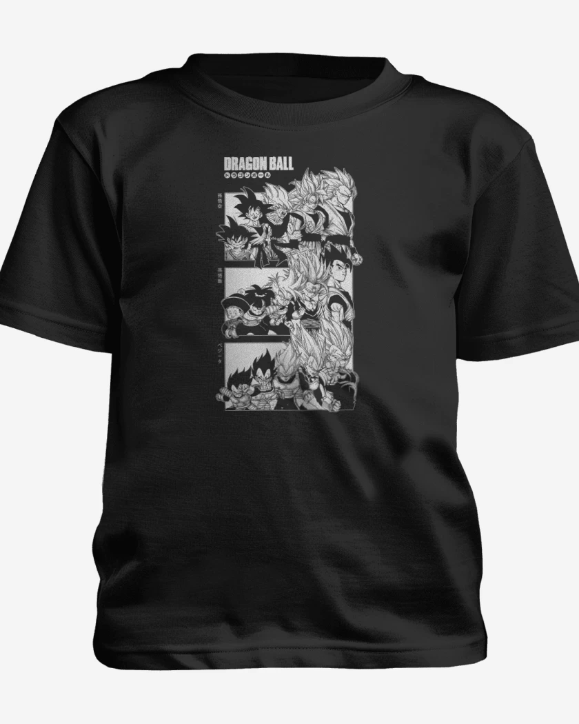Polera de niño Negro de Saiyans Z